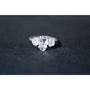 Unique engagement ring raw gemstone jewelry size 3 4 5 6 7 8 9 10 11 12